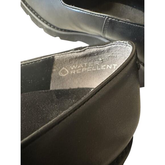 Vionic NEW Women's 9 Willa Wedge Loafers Black Leather Arch Support Orthopedic - Picture 4 of 9